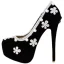 Charming Black Pearl Rhinestone Wedding Shoes 2021 14 cm Stiletto Heels Round Toe Wedding Pumps High Heels