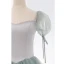 Vintage / Retro Sage Green Prom Dresses 2021 A-Line / Princess Square Neckline Rhinestone Puffy Short Sleeve Floor-Length / Long Prom Formal Dresses