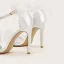 Fashion White Wedding Shoes 2021 Bow Ankle Strap 11 cm Stiletto Heels Open / Peep Toe Wedding Sandals High Heels