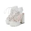 Fashion Transparent Black Street Wear Womens Sandals 2021 13 cm Thick Heels Open / Peep Toe Sandals High Heels