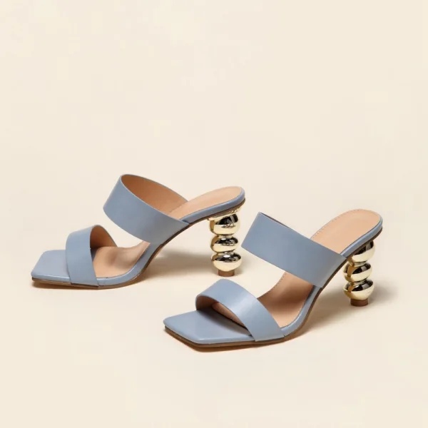 Modest / Simple Tan Casual Womens Sandals 2021 8 cm Stiletto Heels Open / Peep Toe Sandals High Heels