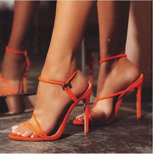 Modest / Simple Green Street Wear Womens Sandals 2021 Ankle Strap 11 cm Stiletto Heels Open / Peep Toe Sandals High Heels