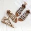 Roman Silver Street Wear Flat Womens Sandals 2021 Ankle Strap Open / Peep Toe Sandals