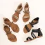 Bohême Beige Plage Plate Sandales Femme 2021 Bride Cheville Peep Toes / Bout Ouvert Sandales
