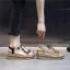 Fashion Gold Street Wear Rhinestone T-Strap Flat Womens Sandals 2021 Open / Peep Toe Sandals
