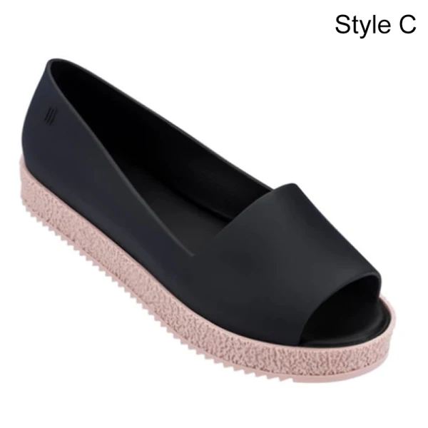 Confortable Noire Été Désinvolte Plage Plate Sandales Femme 2021 Peep Toes / Bout Ouvert Sandales
