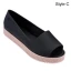 Confortable Noire Été Désinvolte Plage Plate Sandales Femme 2021 Peep Toes / Bout Ouvert Sandales