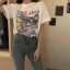 Chic / Beautiful White Casual Summer Animal Print Cotton T-Shirts 2021 Scoop Neck Short Sleeve Women's Tops