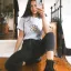 Fashion Summer Casual Grey Printing Flower T-Shirts 2021 Cotton Scoop Neck Short Sleeve Loose Women's Tops T-shirt