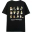 Casual Summer Black Loose Cartoon Printing Cotton T-Shirts 2021 Scoop Neck Short Sleeve Women's Tops T-shirt