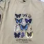 Fashion Street Wear Khaki Summer Loose Butterfly Printing Cotton T-Shirts 2021 Scoop Neck Short Sleeve Women's Tops T-shirt