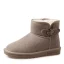 Mote Damesko 2017 Svart Lær Ankel Suede Spenne Casual Vinter Flate Snow Boots