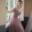 Piękne Ciemny Róż Rhinestone Cekiny Sukienki Na Bal 2021 Princessa Wycięciem Bufiasta Kótkie Rękawy Bez Pleców Długie Bal Sukienki Wizytowe