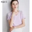 Modest / Simple Summer Casual OL White Regular T-Shirts 2021 Cotton V-Neck Short Sleeve Women's Tops T-shirt