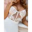 Sexy Blanche Transparentes En Dentelle Fleur Serré Robe De Fete 2021 Bretelles Spaghetti Sans Manches Dos Nu Cocktail Femme Robes