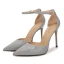 Sexy Fashion Black Cocktail Party Evening Party Womens Shoes 2021 Patent Leather Ankle Strap 12 cm Stiletto Heels Pointed Toe Womens Shoes High Heels