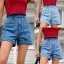 Sexy Été Vêtement de rue Denim Femme Shorts 2021