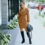 Fall Winter Street Wear Sky Blue Regular Women Dresses 2021 Cotton V-Neck Long Sleeve Sash