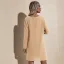 Sexy Tomber Hiver Vêtement de rue Armée Verte Tricot Ample Femme Robes 2021 V-Cou Manches Longues