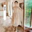 Simple Champagne Noeud Robe Demoiselle D'honneur 2021 Princesse Manches Courtes Thé Longueur Demoiselle D'honneur Robe Pour Mariage