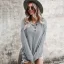 Comfortable Fall Winter White Street Wear Sweaters 2021 Cotton V-Neck Long Sleeve Loose Women's Tops