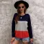 Mode Désinvolte Tomber Hiver Multi-Couleurs Chandails 2021 Encolure Dégagée Coton Ample Manches Longues Hauts pour Femmes