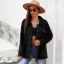 Fashion Fall Winter Suede Blushing Pink Street Wear Coats & Jackets Sweaters 2021 Buttons Lapel  Long Sleeve Regular Women's Tops