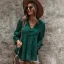 Mode Herbst Winter Beige Resort-Kleidung Strassenmode Lose Blusen 2021 V-Ausschnitt Lange Ärmel Damen Oberteile