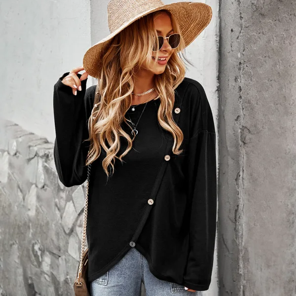 Modest / Simple Casual Beige Knitting Loose Coats & Jackets 2021 Scoop Neck Buttons Long Sleeve Women Tops