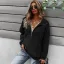 Fashion Fall Winter Solid Color Army Green Casual Lapel  Sweatshirts 2021 Long Sleeve Loose Women Tops
