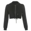 Fashion Fall Winter Street Wear White Solid Color Hooded Sweatshirts 2021 V-Neck Long Sleeve Loose Women Tops