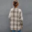 Fashion Beige Fall Winter Street Wear Plaid Coats & Jackets 2021 Lapel  Buttons Long Sleeve Loose Women Tops