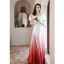 Fashion Gradient-Color Pearl Prom Dresses 2021 A-Line / Princess Satin Square Neckline Puffy Short Sleeve Backless Floor-Length / Long Formal Dresses