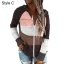 Fashion Fall Winter Burgundy Multi-Colors Stripe Street Wear Hooded Sweatshirts 2021 Long Sleeve Loose Women Tops