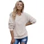 Comfortable Casual Fall Winter Candy Pink Plush Sweatshirts 2021 Scoop Neck Loose Long Sleeve Women Tops
