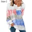 Fashion Tie-dye Fall Winter Multi-Colors Street Wear Sweatshirts 2021 Hooded Loose Long Sleeve Women's Tops