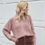 Herbst Winter Strassenmode Rosa Stiefel Pullover 2021 Lose Rundhalsausschnitt Lange Ärmel Damen Oberteile