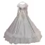 Vintage / Retro Dark Green Satin Prom Dresses 2021 Ball Gown Scoop Neck Beading Sequins Lace Flower Long Sleeve Backless Floor-Length / Long Formal Dresses