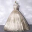 Sparkly Champagne Beading Sequins Prom Dresses Prom Dresses 2021 Ball Gown Scoop Neck Sleeveless Backless Floor-Length / Long Formal Dresses