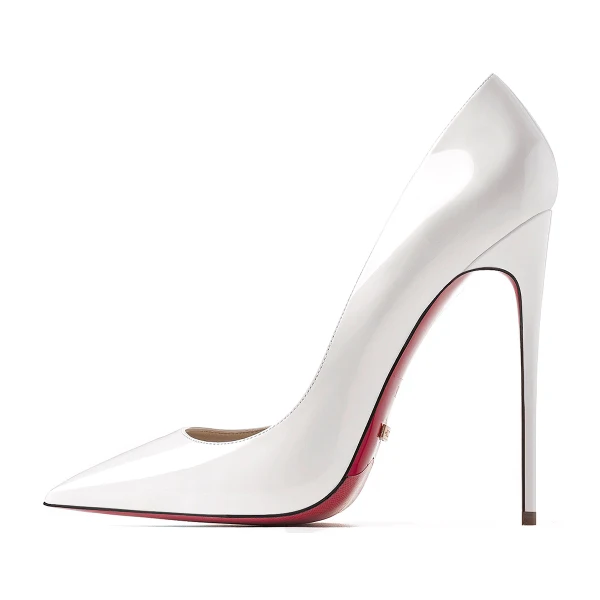 Schöne Rot Strassenmode Lackleder Pumps 2021 12 cm Stilettos Spitzschuh Pumps Hochhackige