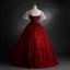 Sparkly Burgundy Sequins Prom Dresses 2021 Ball Gown V-Neck Beading Short Sleeve Backless Floor-Length / Long Formal Dresses
