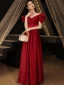 Elegant Burgundy Satin Prom Dresses 2021 A-Line / Princess Spaghetti Straps Ruffle Short Sleeve Backless Floor-Length / Long Prom Formal Dresses