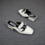 Vintage Weiß Freizeit Pantolette & Flip-Flops 2019 Leder Thick Heels Quadratische Zehe Damenschuhe