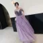 Charming Purple Prom Dresses 2021 A-Line / Princess Spaghetti Straps Beading Crystal Tassel Sleeveless Backless Floor-Length / Long Formal Dresses