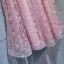 Chic / Belle Rougissant Rose Robe De Bal 2018 Princesse En Dentelle Fleur Cristal Faux Diamant Encolure Dégagée Dos Nu Manches Courtes Longueur Cheville Robe De Ceremonie