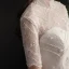 Chic / Belle Champagne Robe De Mariée 2019 Princesse Col Haut Perlage Paillettes Perle En Dentelle Fleur Manches Courtes Dos Nu Train De Balayage