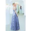 Chic / Beautiful Ocean Blue Evening Dresses  2019 A-Line / Princess Spaghetti Straps Beading Crystal Lace Flower Sleeveless Backless Floor-Length / Long Formal Dresses