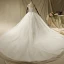 Luxury / Gorgeous Ivory Wedding Dresses 2019 A-Line / Princess Off-The-Shoulder Beading Pearl Lace Flower Short Sleeve Backless Cathedral Train