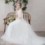 Légère Blanche Robe De Mariée 2019 Princesse Encolure Dégagée En Dentelle Fleur Appliques Manches Courtes Dos Nu Train De Balayage