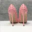 Chic / Belle Rose Bonbon Soirée Escarpins 2019 Cuir Rivet 12 cm Talons Aiguilles À Bout Pointu Escarpins